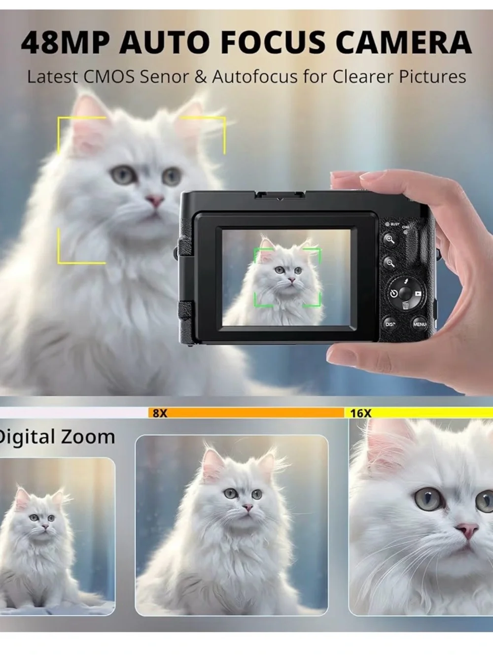 Compact 4K Digital Camera - Black